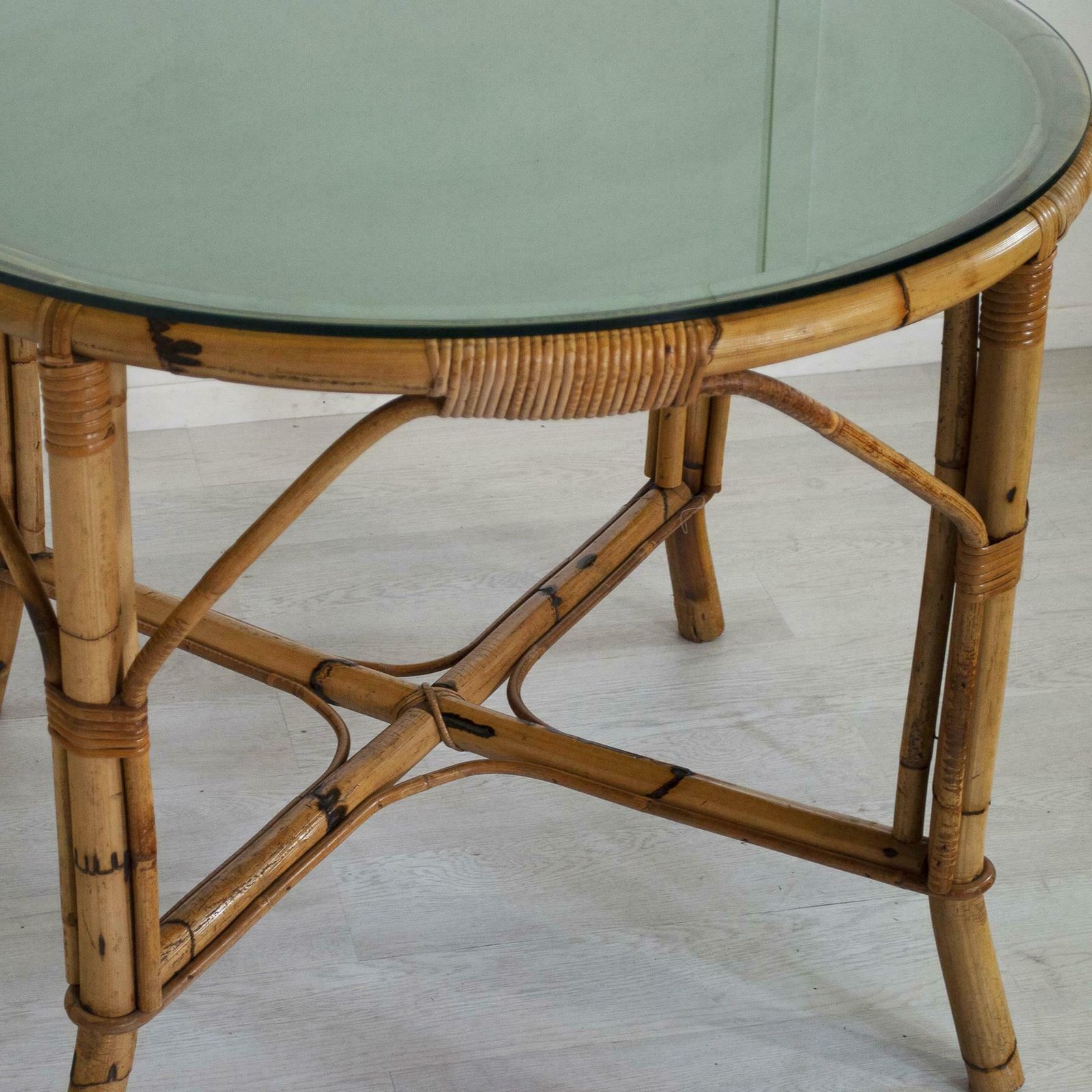 Italian Bamboo Tito Agnoli Styele Table Mid Sixties photo 1736.0