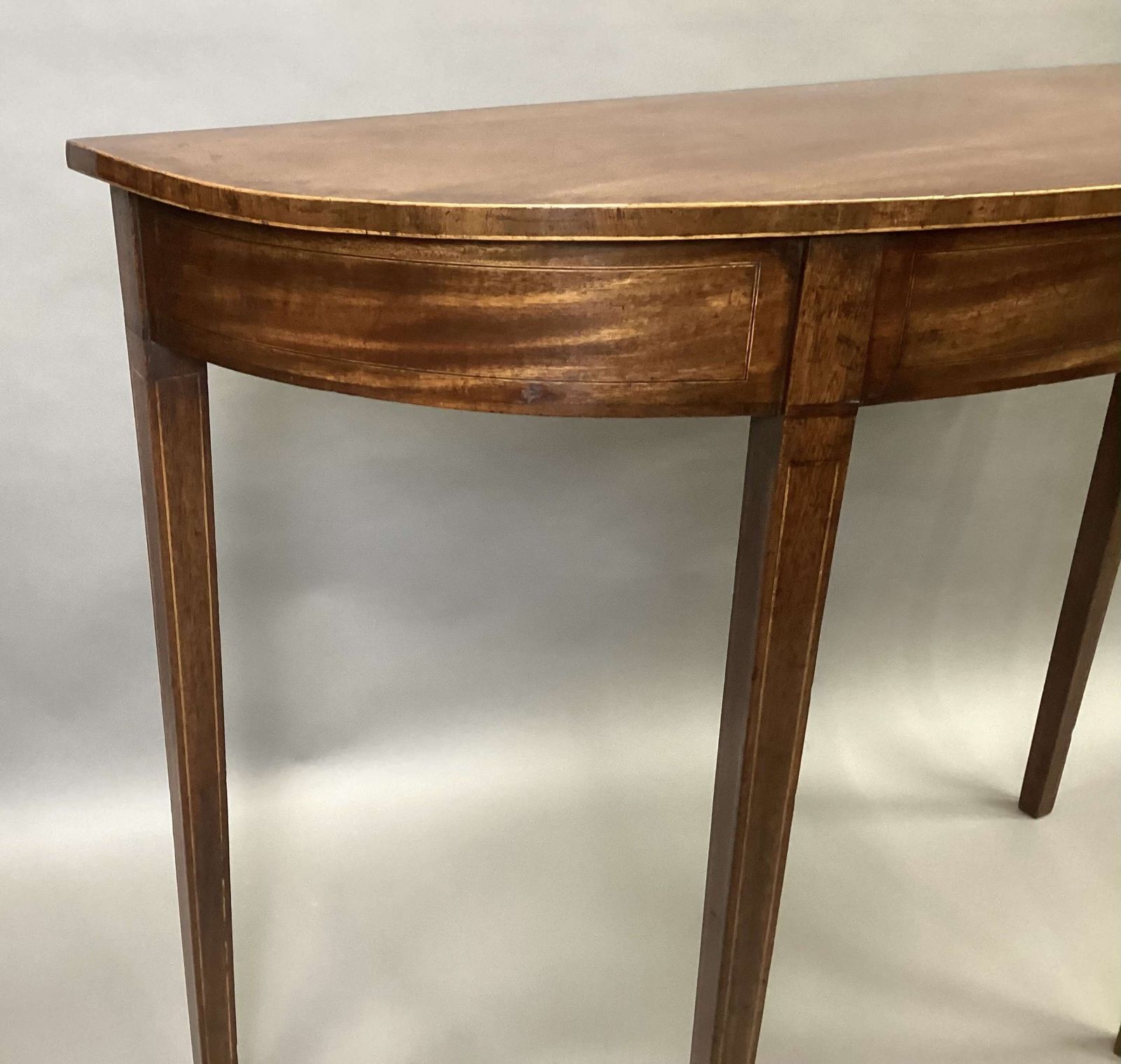 Furniture A Fine George III Mahogany Hepplewhite Side Table / Console Table photo