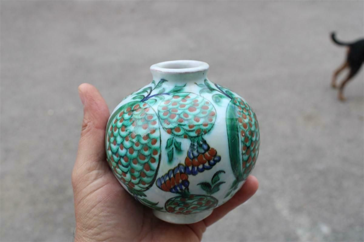 Small Vase Icaro Rodi Italy 1950s Faenza Pomegranate photo 578.0