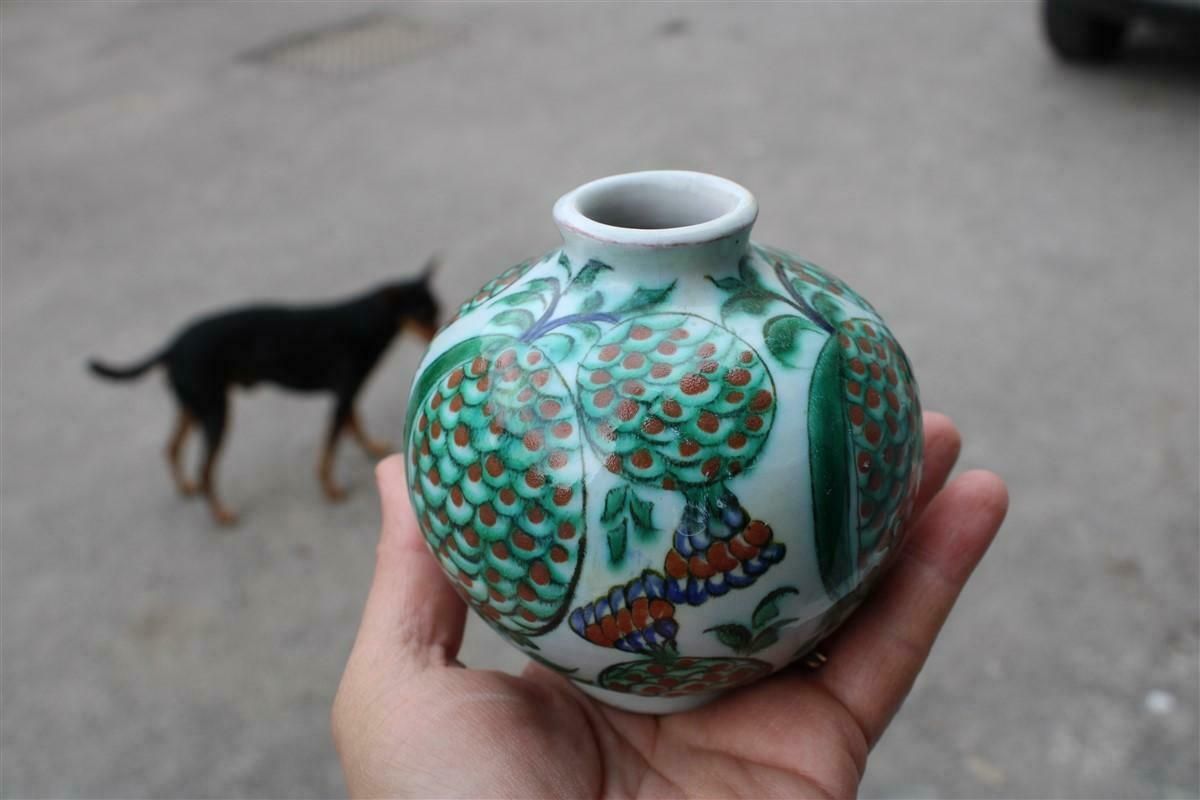 photo for sale Small Vase Icaro Rodi Italy 1950s Faenza Pomegranate