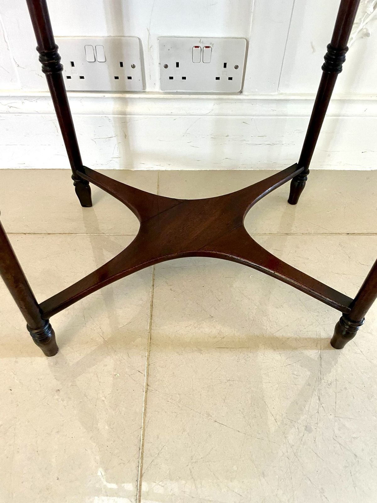 Antique Regency Freestanding Quality Mahogany Inlaid Side Table photo furniture