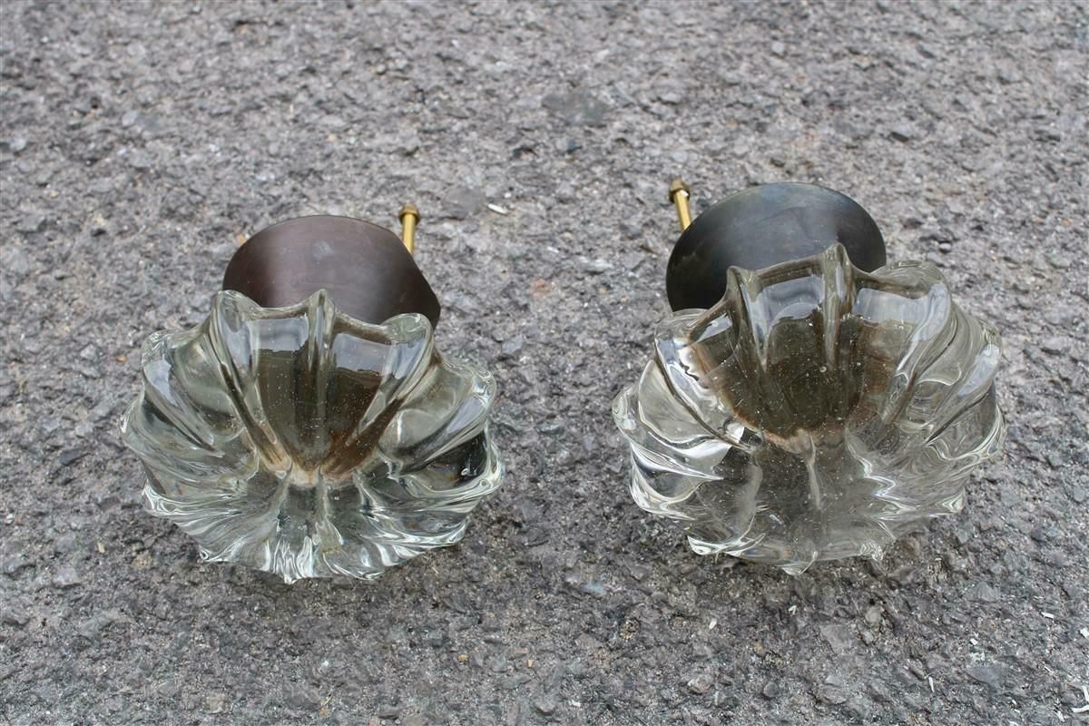 Pair Of Large Handles 1940s Seguso Art Glasses Murano And Solid Brass photo furniture