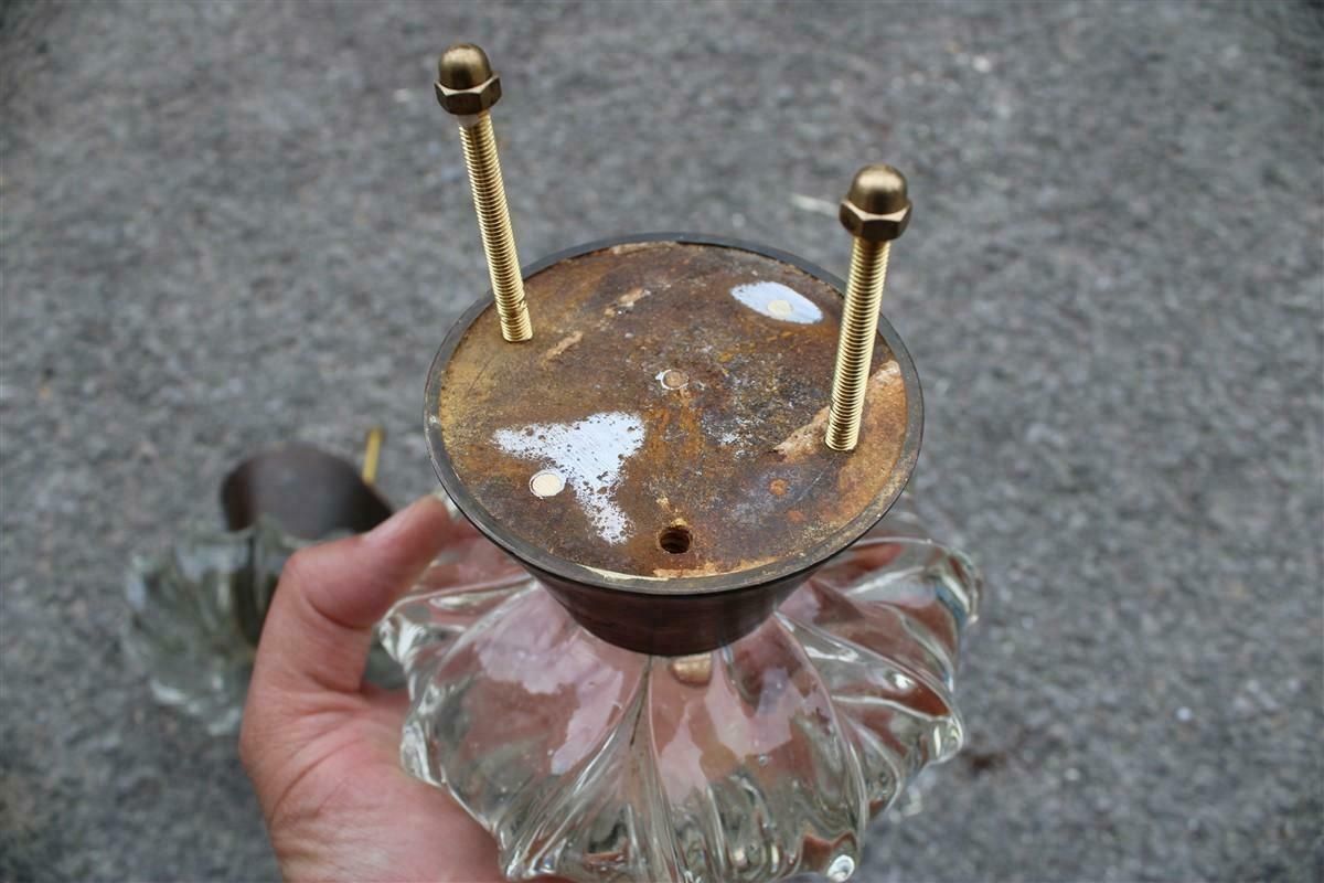 Pair Of Large Handles 1940s Seguso Art Glasses Murano And Solid Brass photo 1470.0