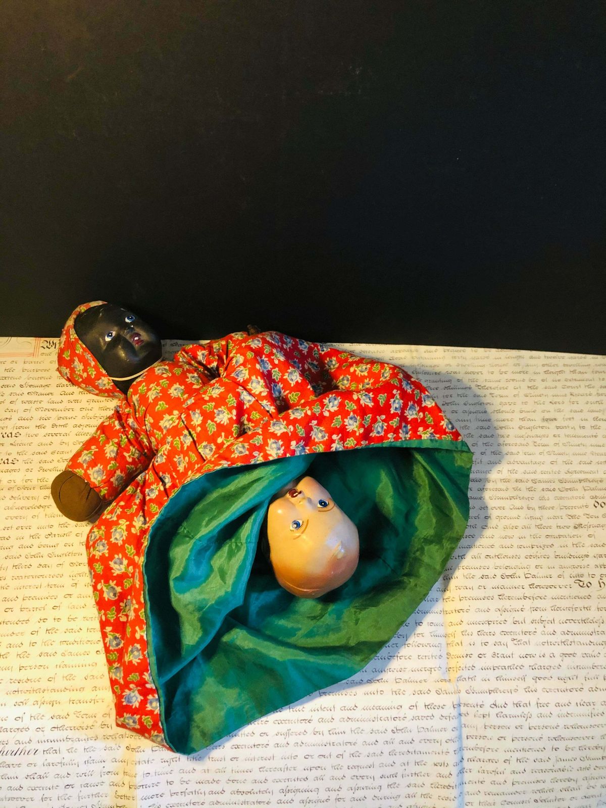photo for sale Antique Topsy Turvy Plantation Doll
