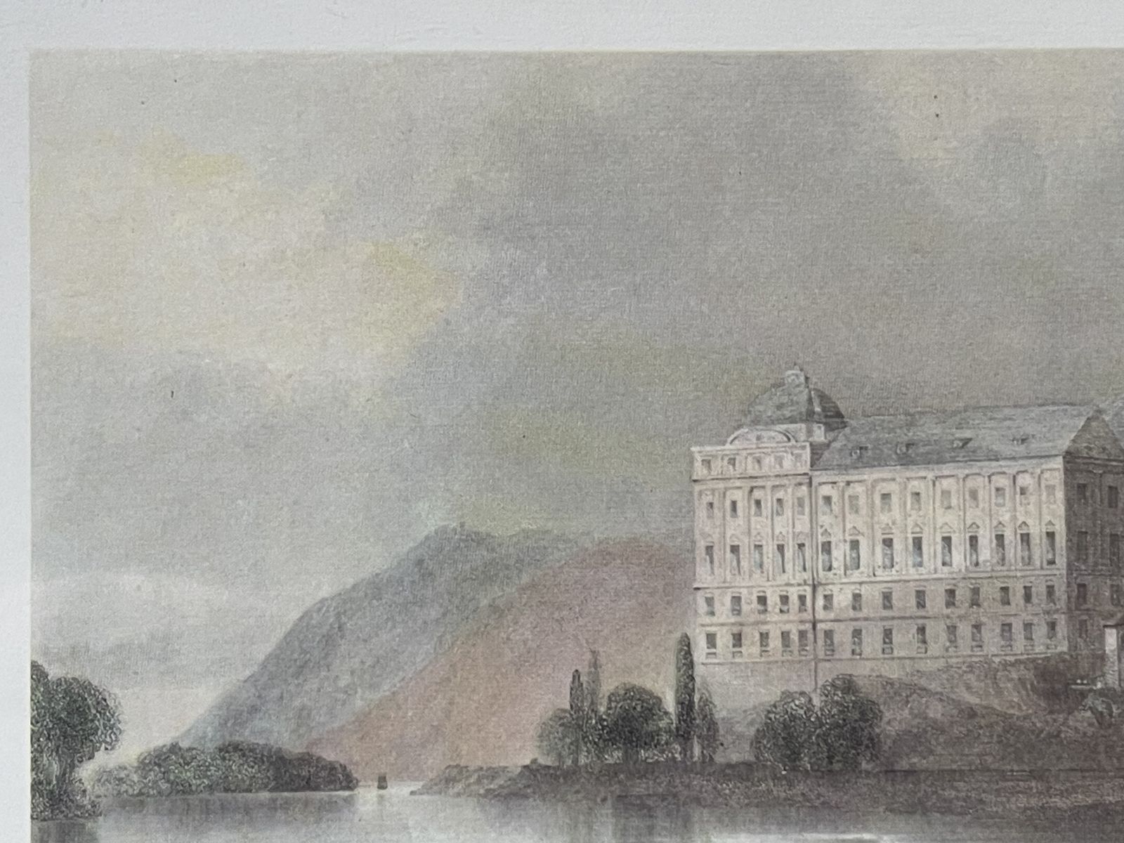 Framed Print By W.H. Barlett Titled Der Rhein, Engraved By J.C Bentley photo buy