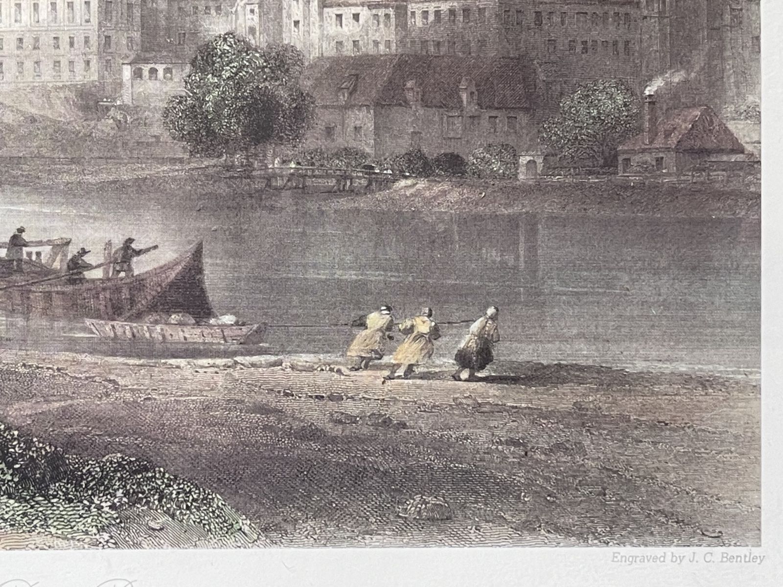 photo furniture Framed Print By W.H. Barlett Titled Der Rhein, Engraved By J.C Bentley
