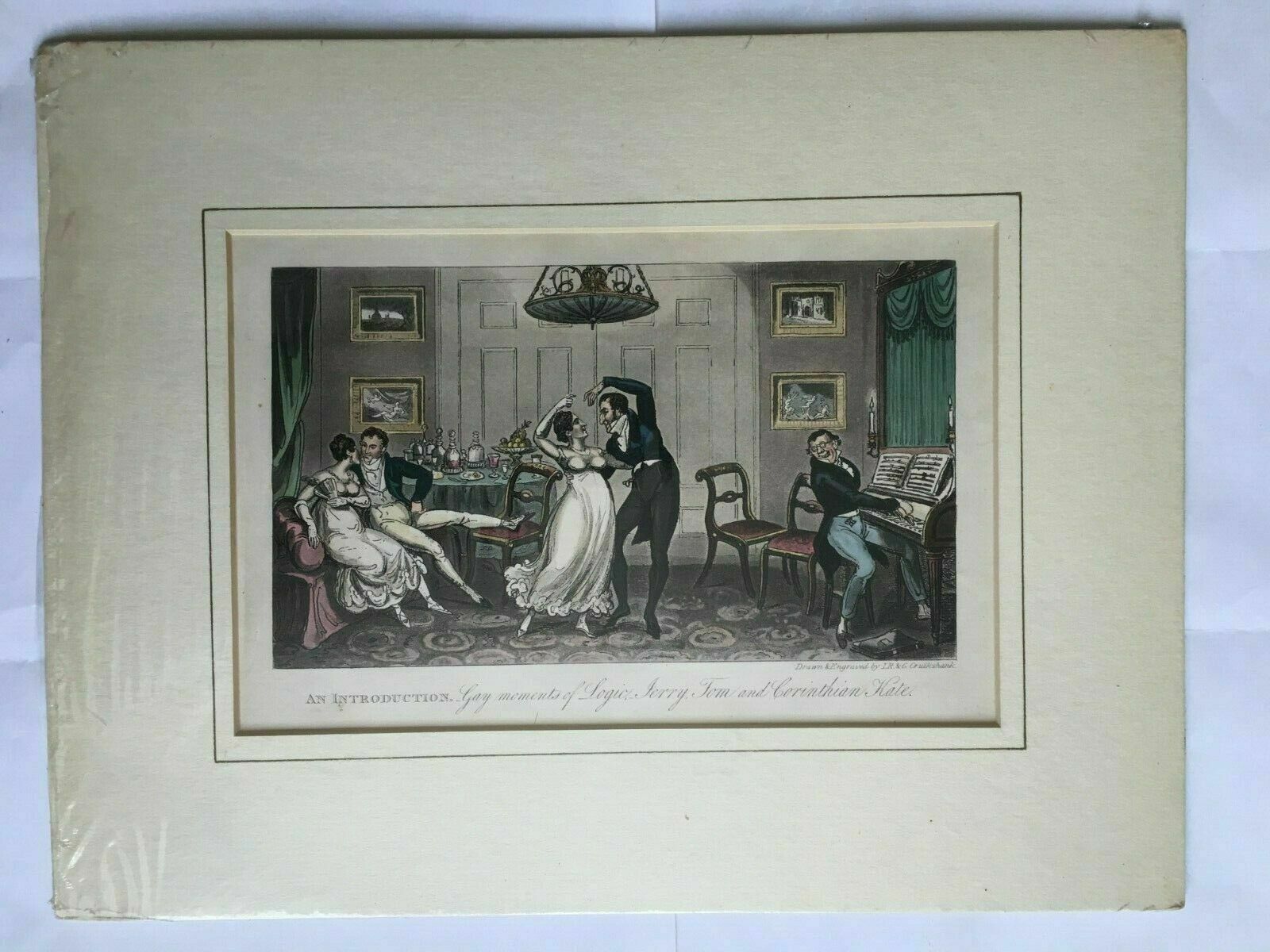 Lithograph Titled 'An Introduction,Gay Moments Of Logic,Jerry,Tom And Corinthian Kate' photo furniture