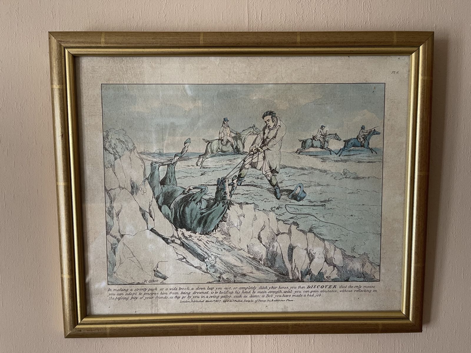 Henry Alken Set Of 6 Lithographs From His 1817 'Discoveries' Series