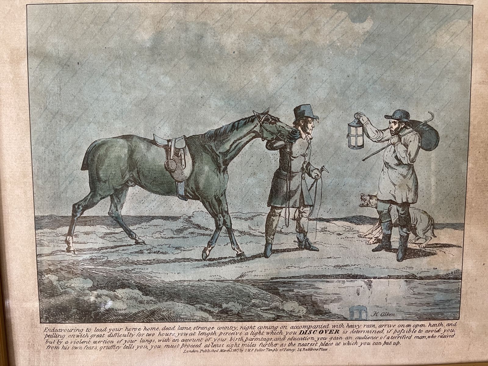 photo buy Henry Alken Set Of 6 Lithographs From His 1817 'Discoveries' Series