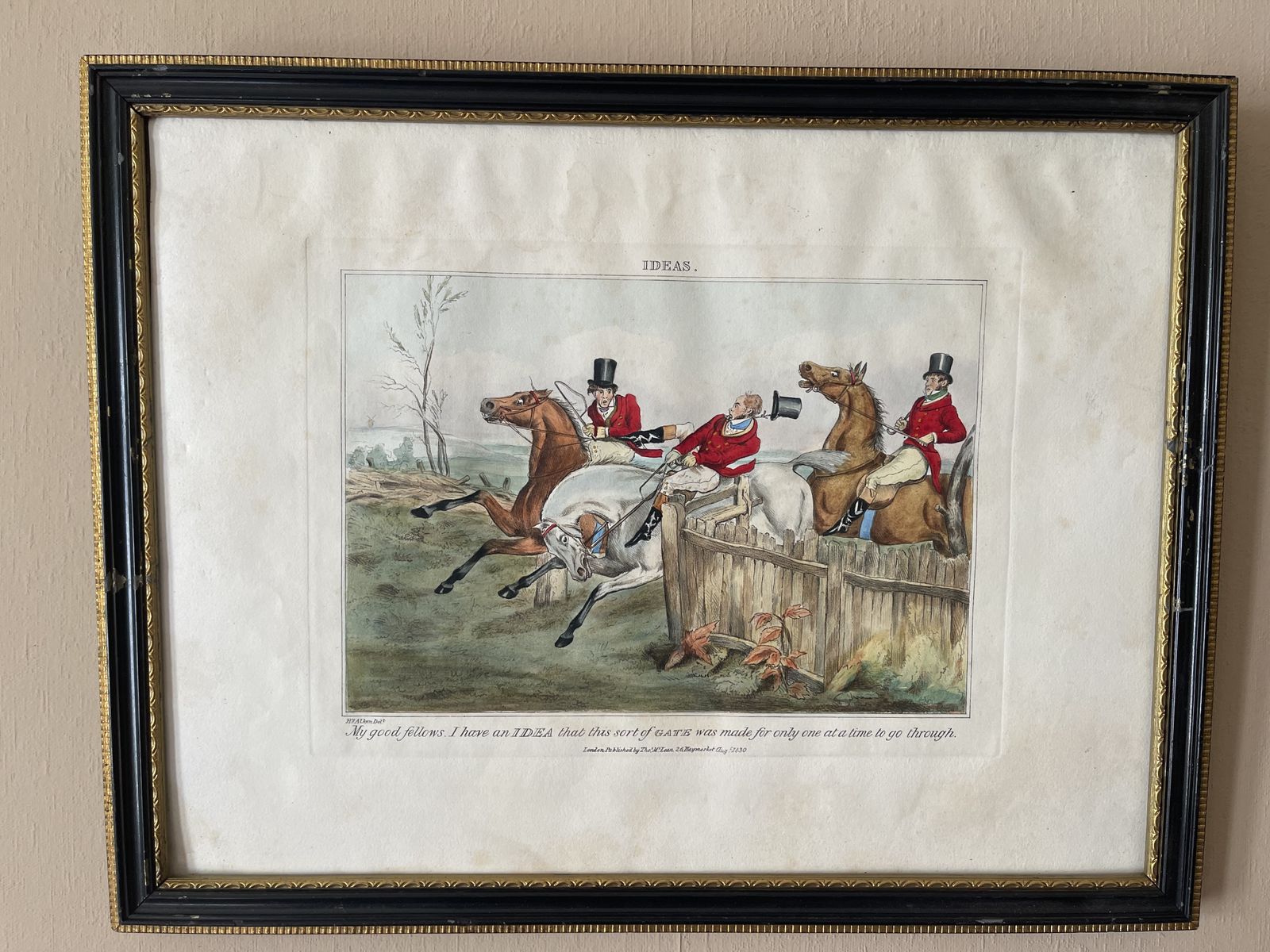Henry Alken Set Of 8 Lithographs From His 1830 'Ideas' Series photo buy