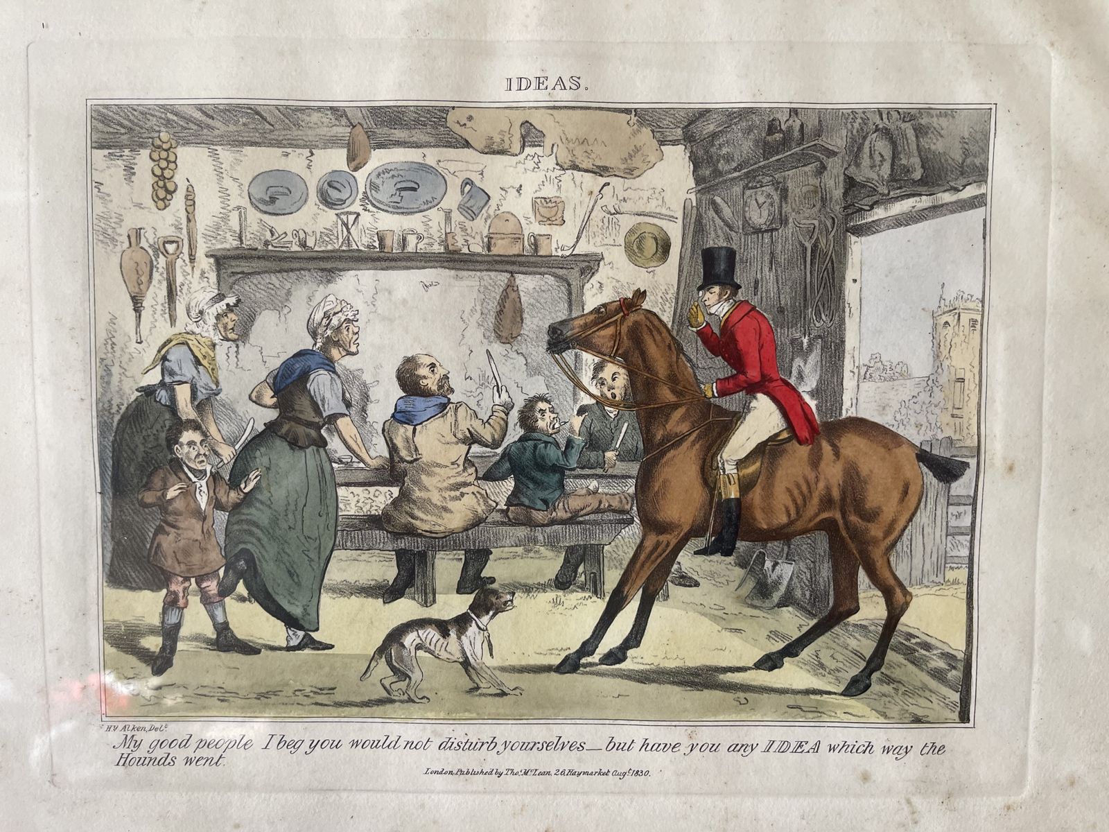 photo buy Henry Alken Set Of 8 Lithographs From His 1830 'Ideas' Series