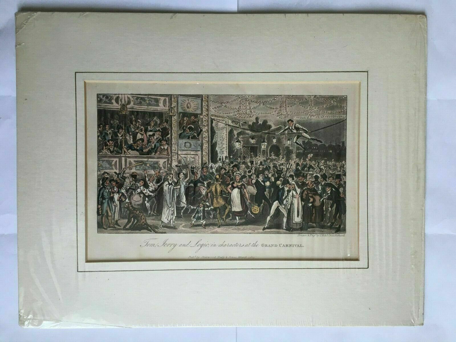 Original Lithograph Titled 'Tom,Jerry And Logic In Characters At The Grand Carnival' photo furniture