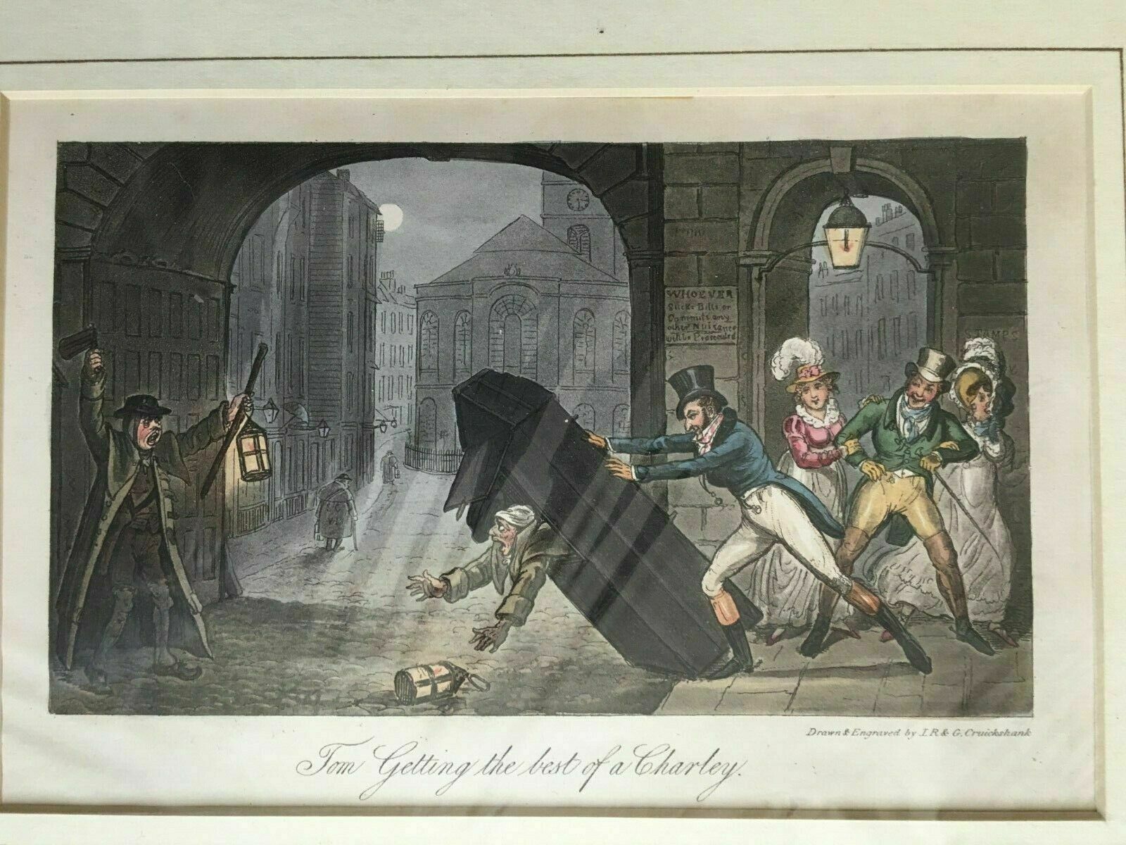 Original Lithograph Titled 'Tom Getting The Best Of A Charley'