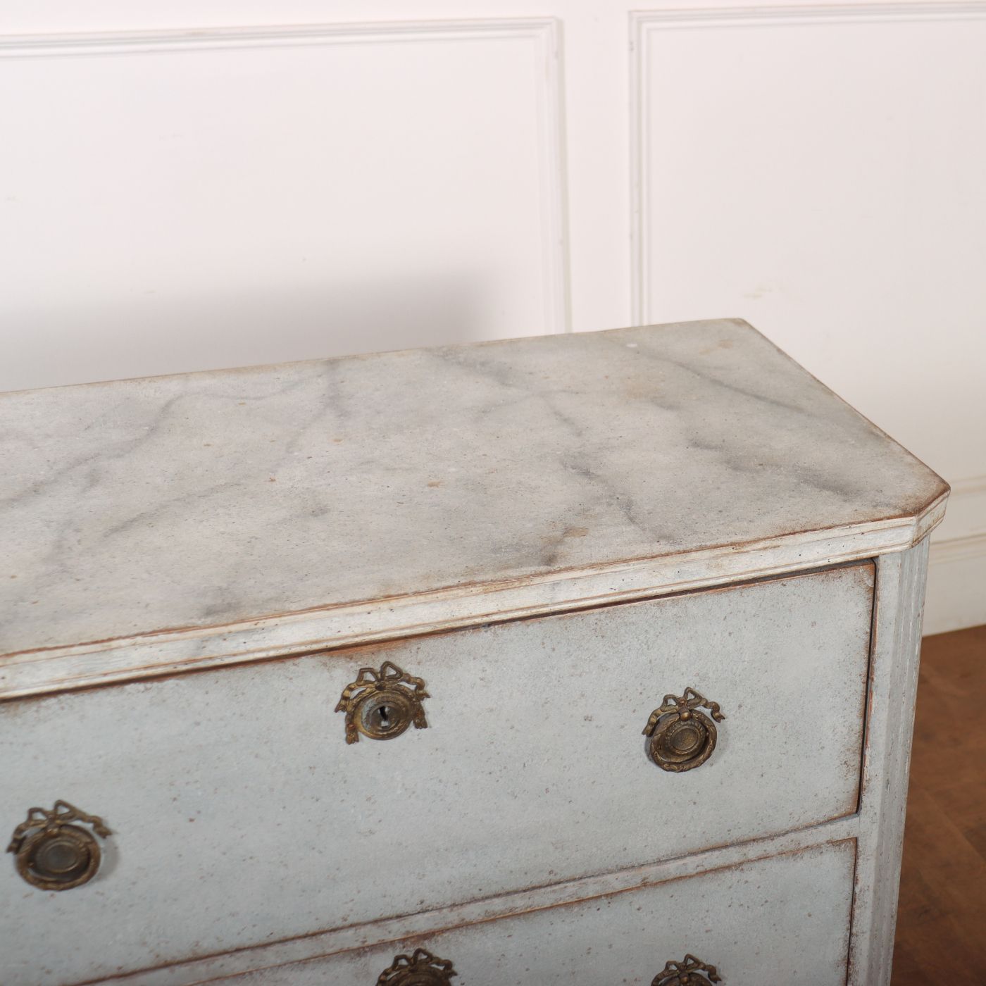 Pair Of Swedish Painted Commodes photo vintage