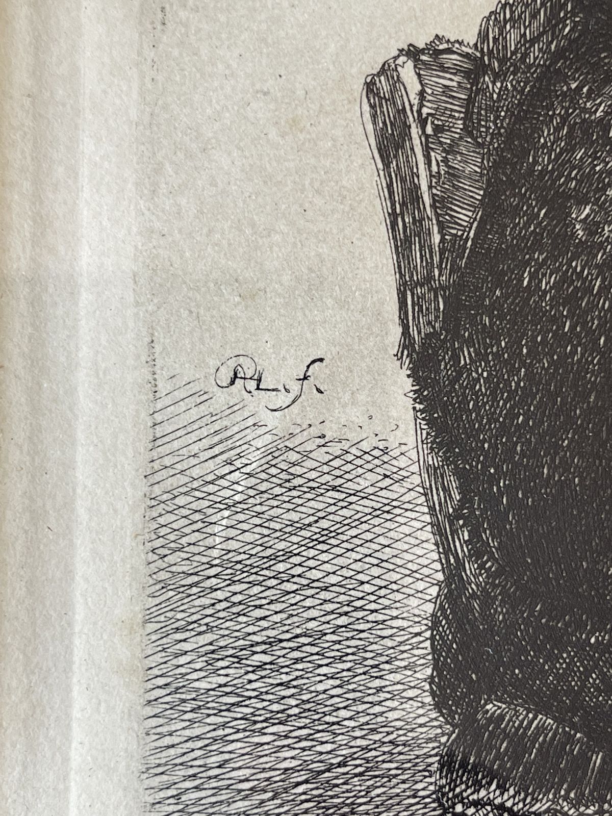 Reproduction Rembrandt Etching Of His Mother From 1631 photo for sale