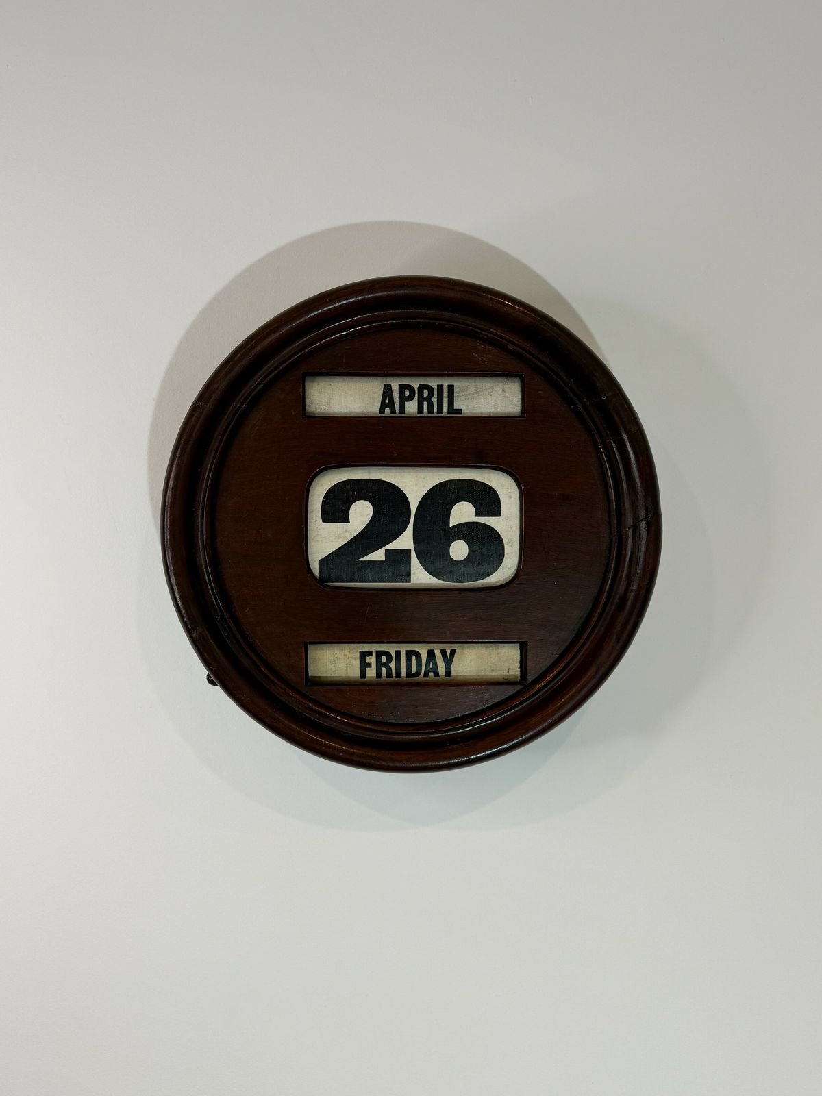 Edwardian Mahogany Perpetual Wall Calendar, Circa 1910 photo furniture