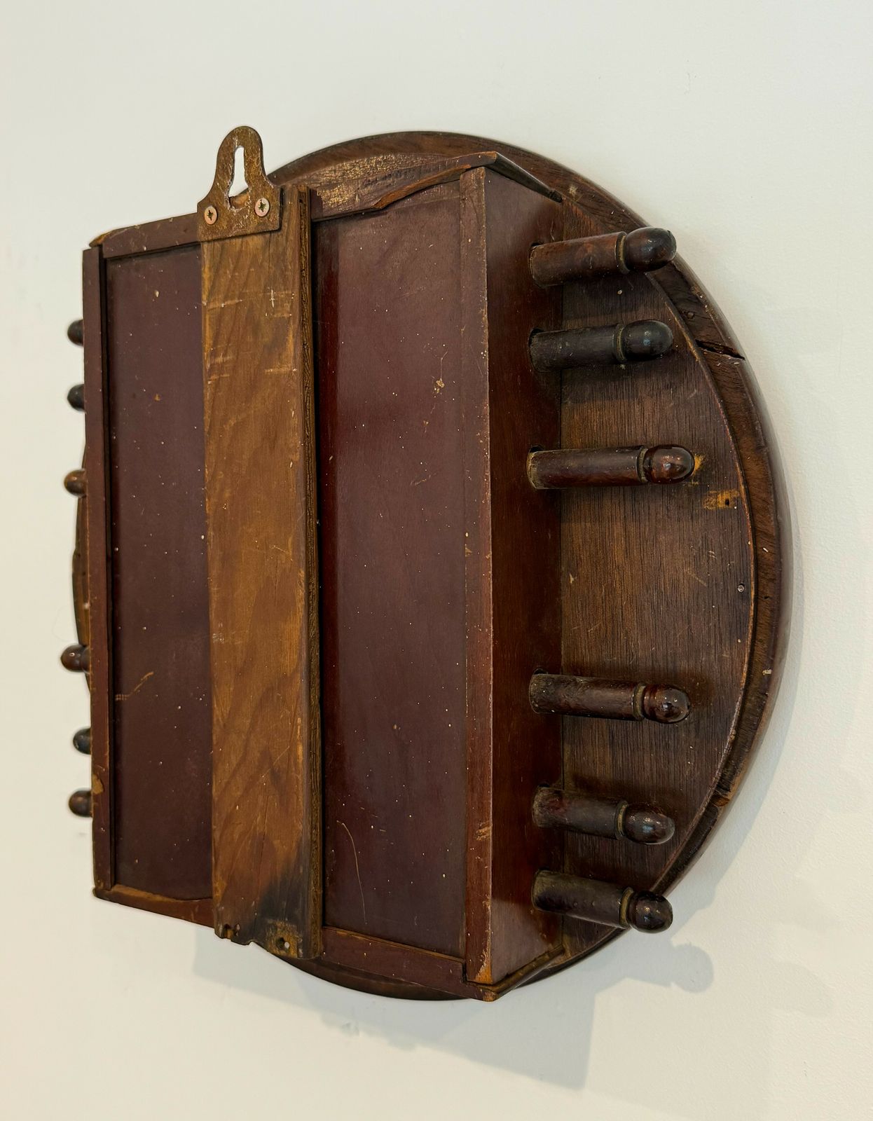 Edwardian Mahogany Perpetual Wall Calendar, Circa 1910 photo for sale
