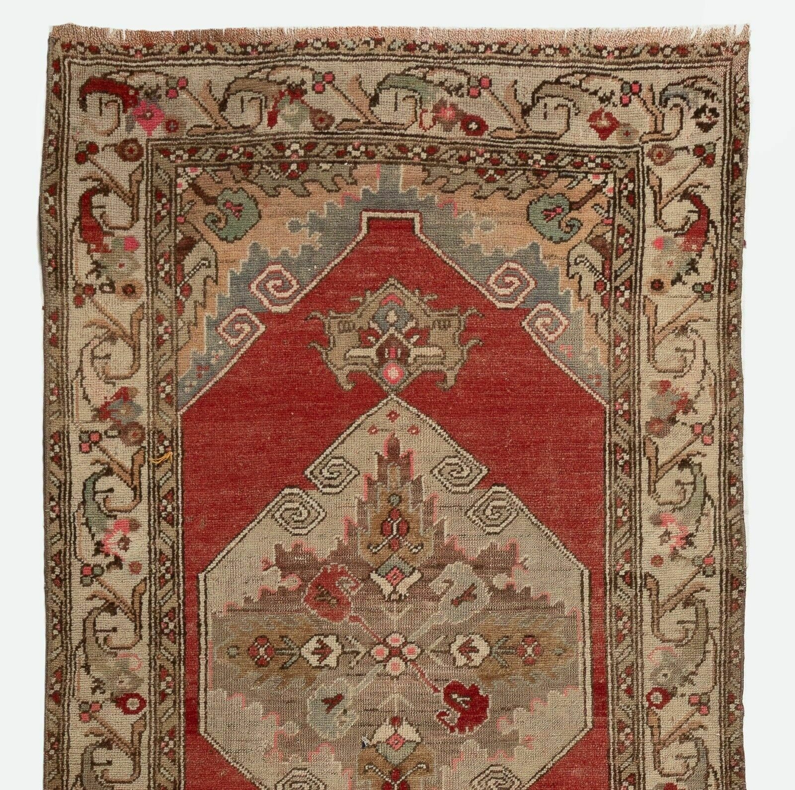 3.3x10.2 Ft Antique Turkish Oushak Runner. One Of A Kind Wool Rug photo furniture