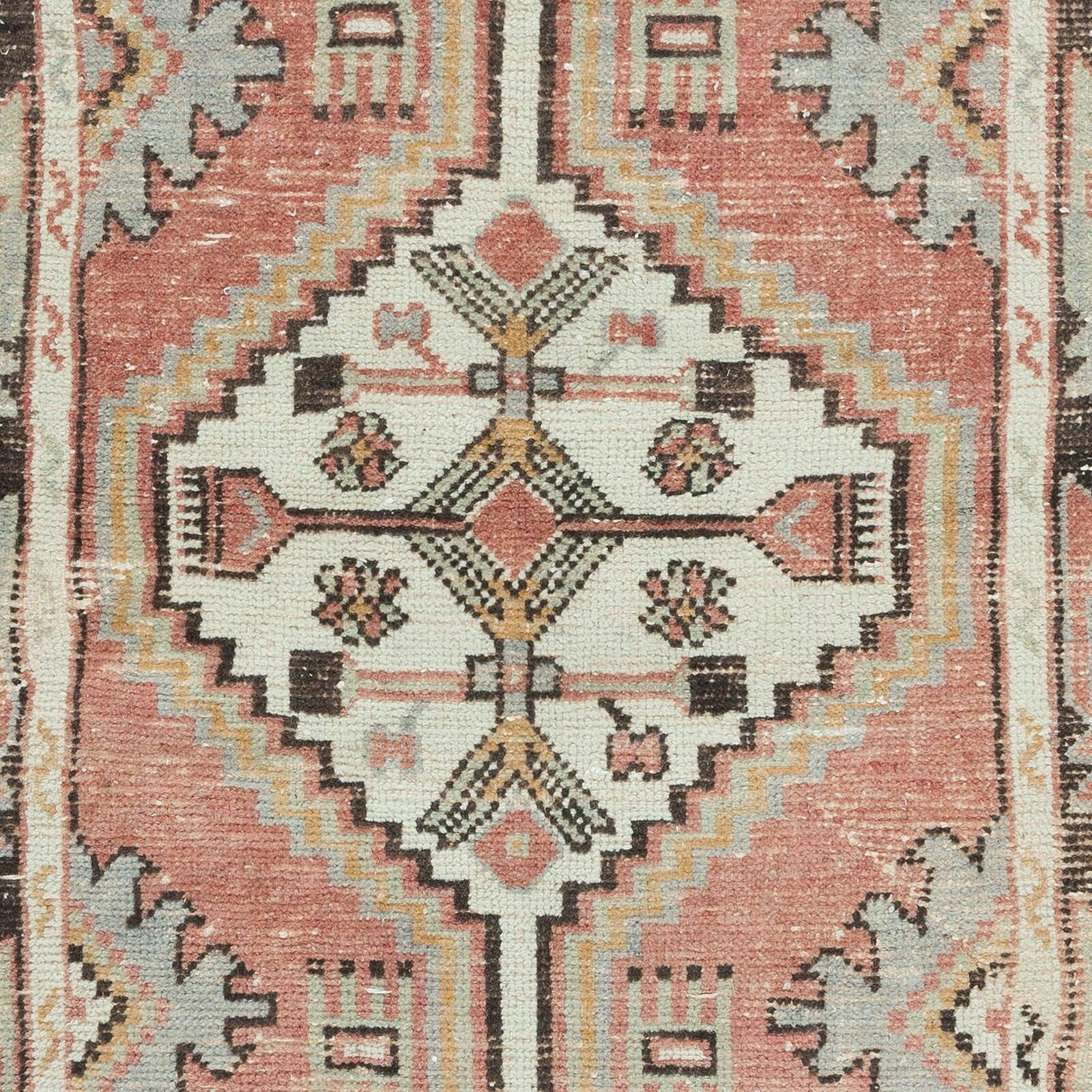 2.4x4.8 Ft Vintage Turkish Small Rug, Hand Knotted Accent Rug, Tribal Door Mat photo 368.0
