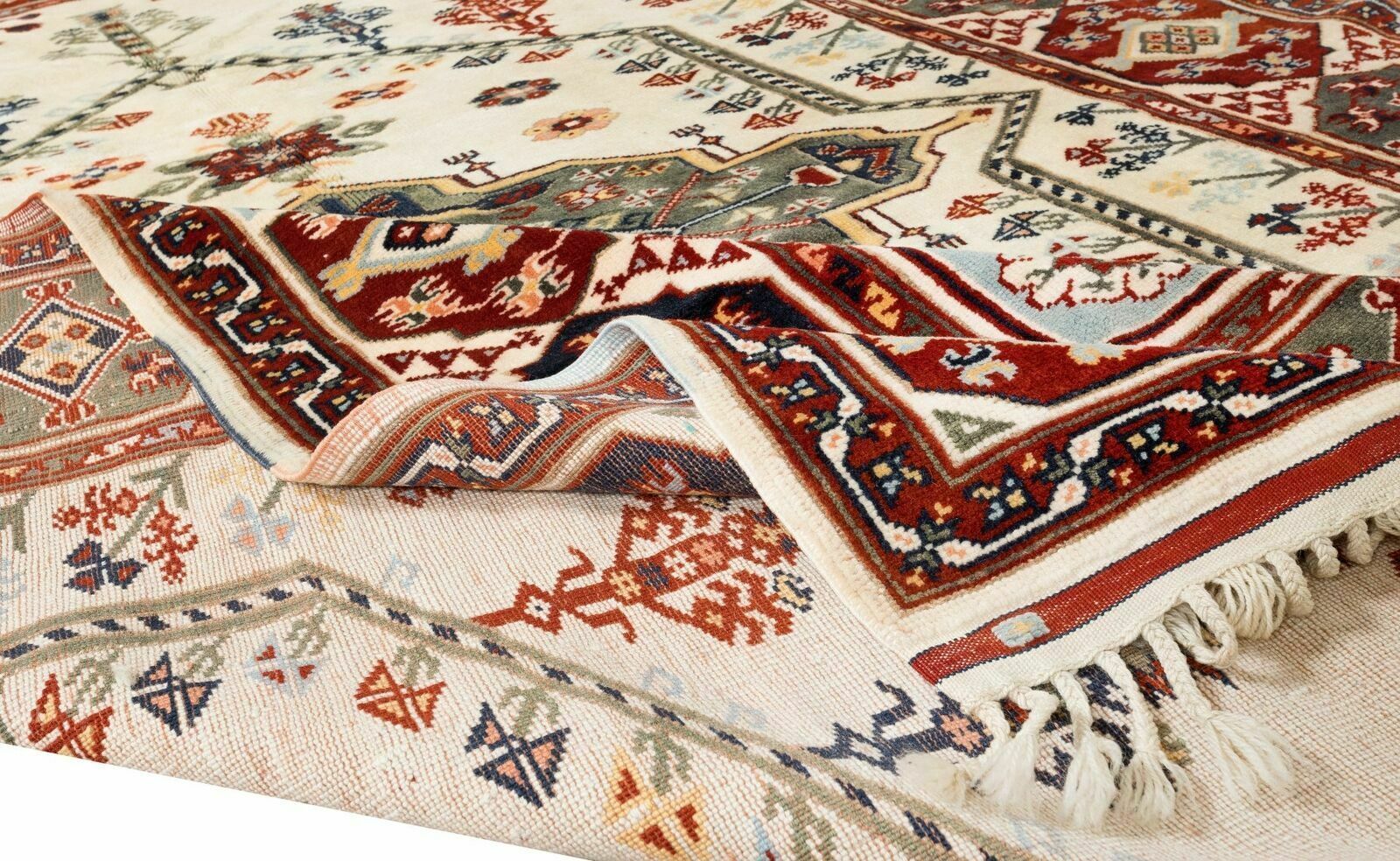 6.3x8.2 Ft Vintage Hand Knotted Turkish Rug, One Of A Kind Traditional Carpet photo for sale