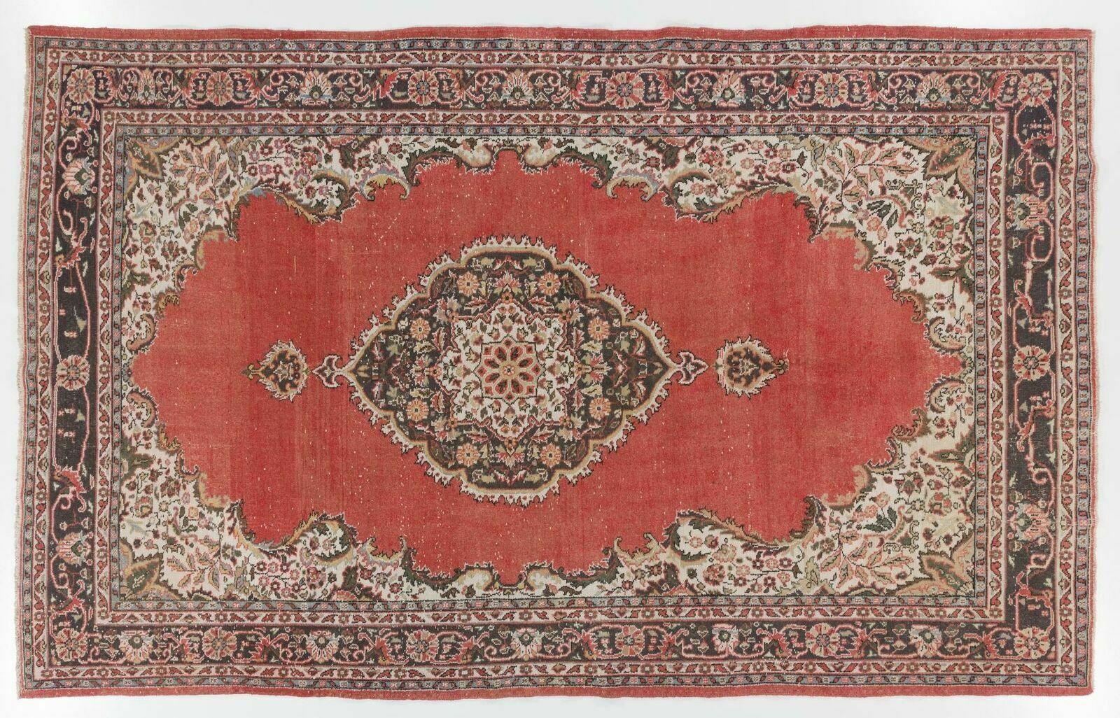 7.2x11.5 Ft Vintage Hand Knotted Turkish Village Rug photo 1472.0