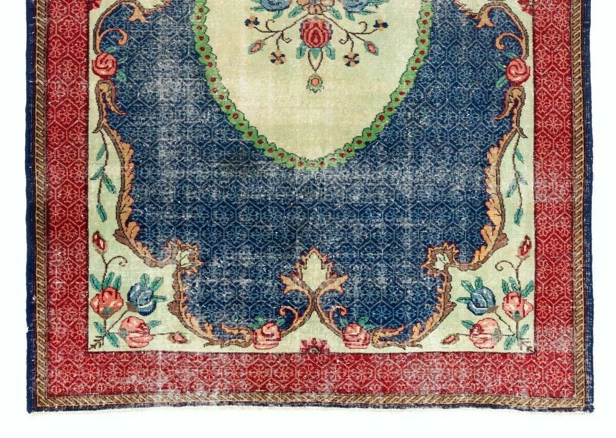 7.2x10.5 Ft Hand Knotted Vintage European Rug photo for sale