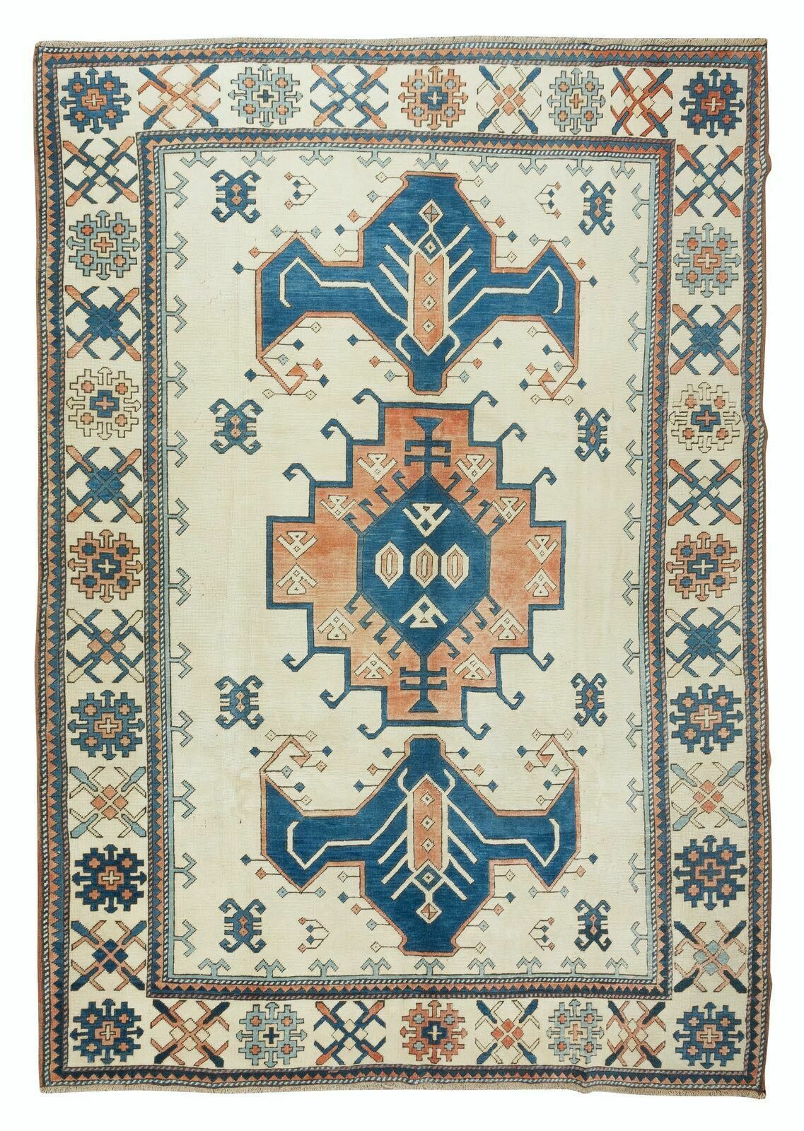Tapis turc traditionnel unique en son genre, noué à la main, 2,35 x 3,32 m, vintage