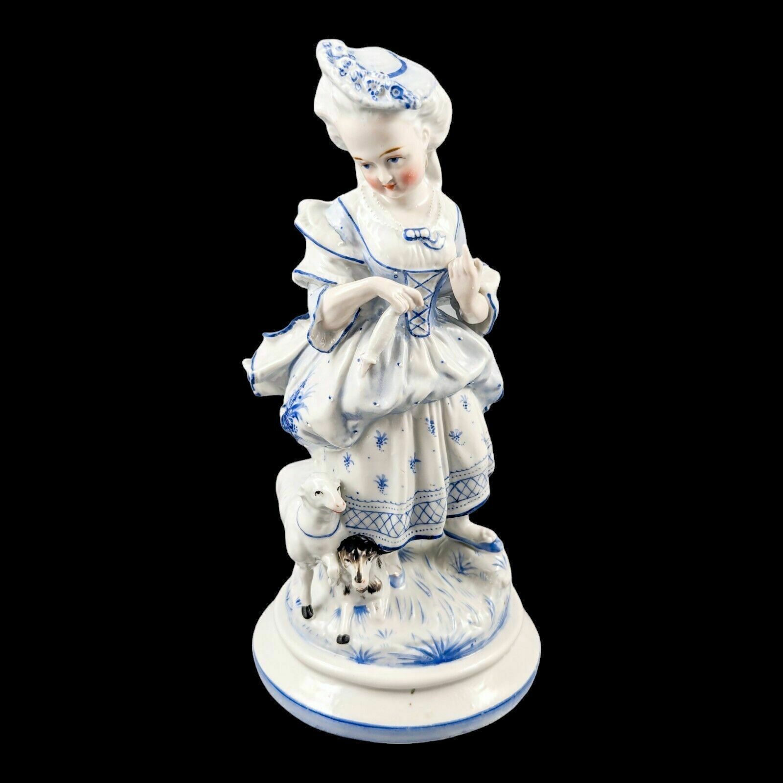 19th Century German Glazed Porcelain Figurine Of A Shepherdess By Conta & Boehme photo vintage