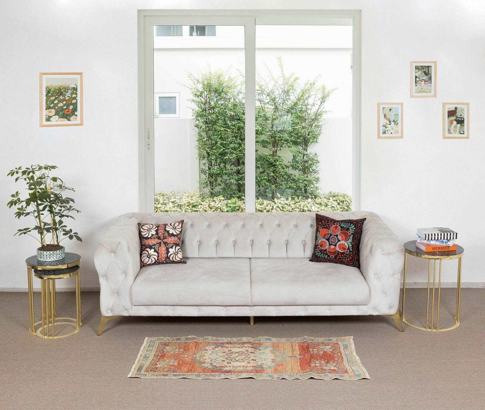 Tapis d'accent turc vintage noué à la main, 0,8 x 1,4 m, vers 1960 photo furniture
