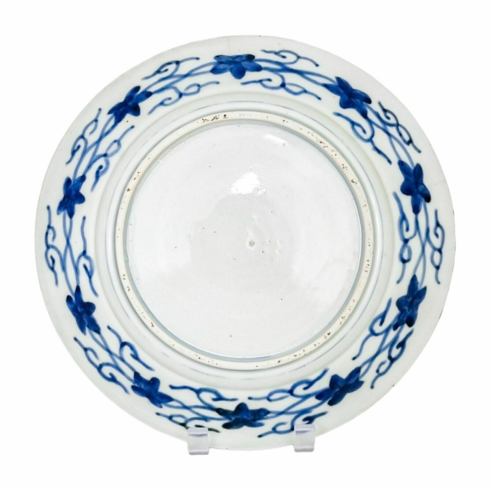 Antique Japanese Meiji Porcelain Arita Imari Charger Plate Painted With Flowers photo for sale