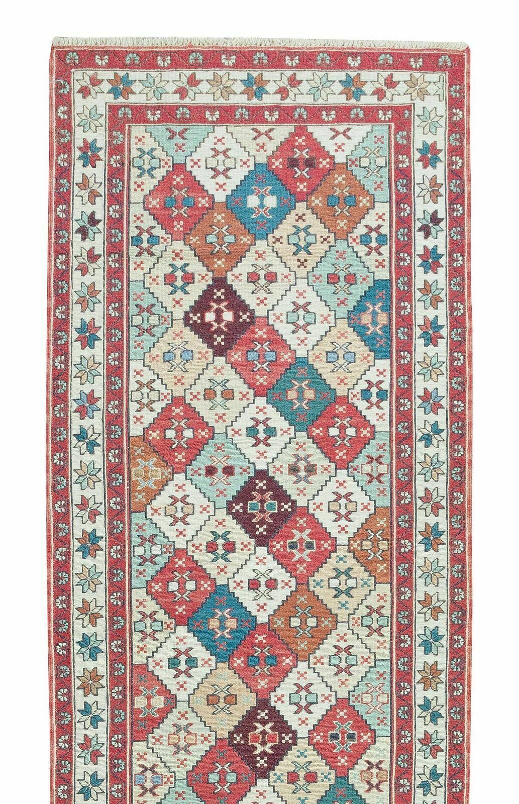 2.6x9.3 Ft Hallway Runner Rug From Turkey, 20th Century Handmade Corridor Carpet photo Textiles