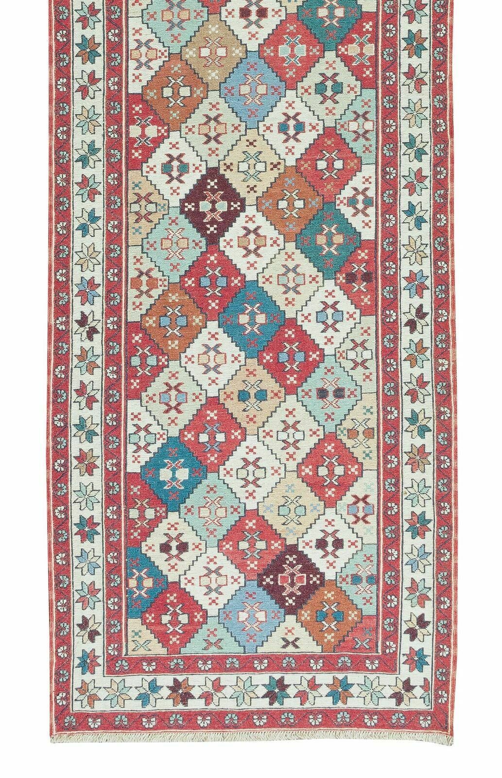 2.6x9.3 Ft Hallway Runner Rug From Turkey, 20th Century Handmade Corridor Carpet photo 540.0