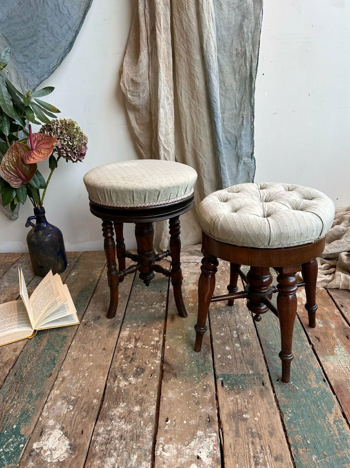 Antique English Mahogany Rise And Fall Piano Stool In Mahogany Dating 1890 photo buy
