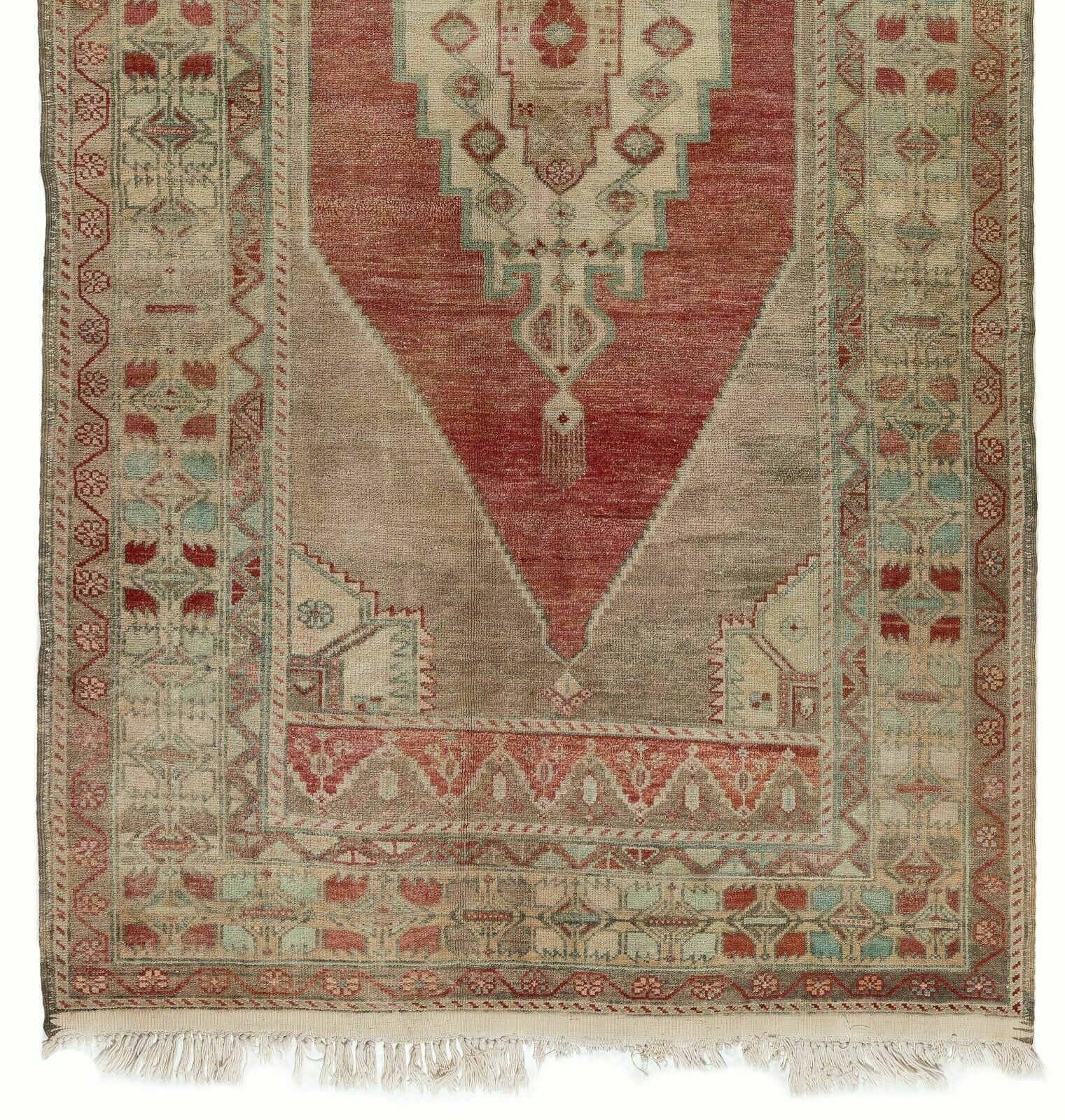 5x9.8 Ft Hand Knotted Vintage Anatolian Area Rug With Tribal Style, Circa 1960 photo for sale