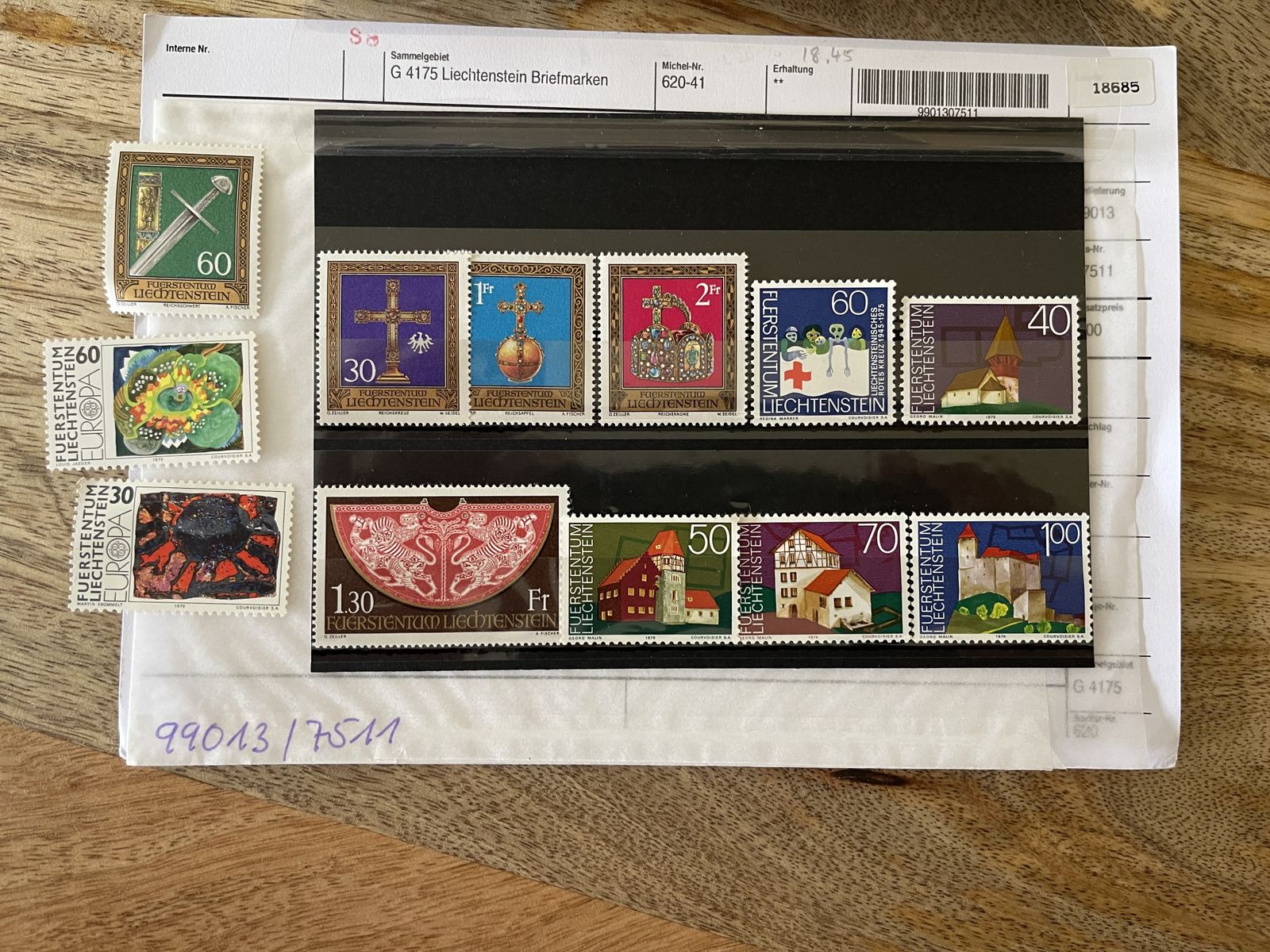 Set Of Liechtenstein Stamps All Mnh photo 335.0