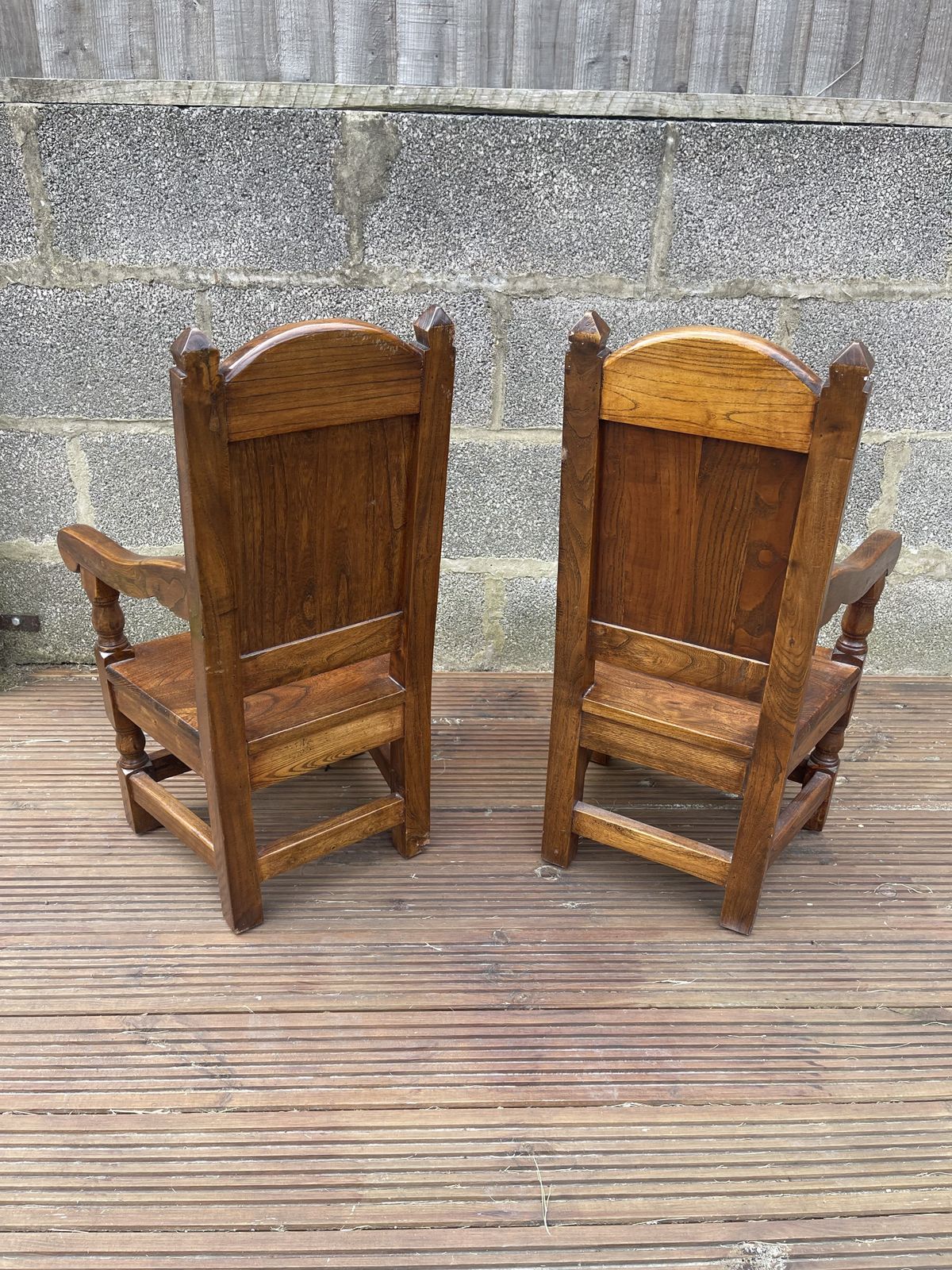 Pair Of Children's Elm Wainscot Chairs photo furniture