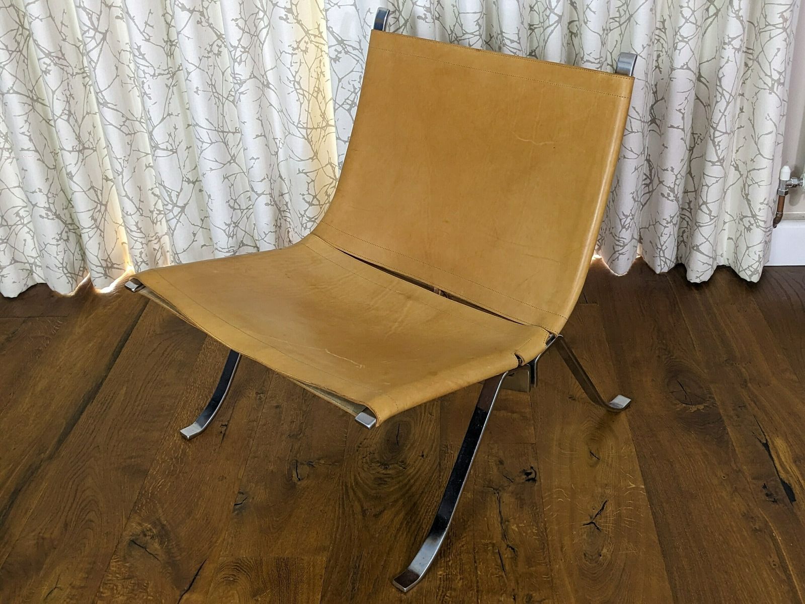 Pair Of Rare Mid Century Danish Chrome And Leather Lounge Chairs Designed By Preben Fabricius/Jorgen Kastholm photo buy