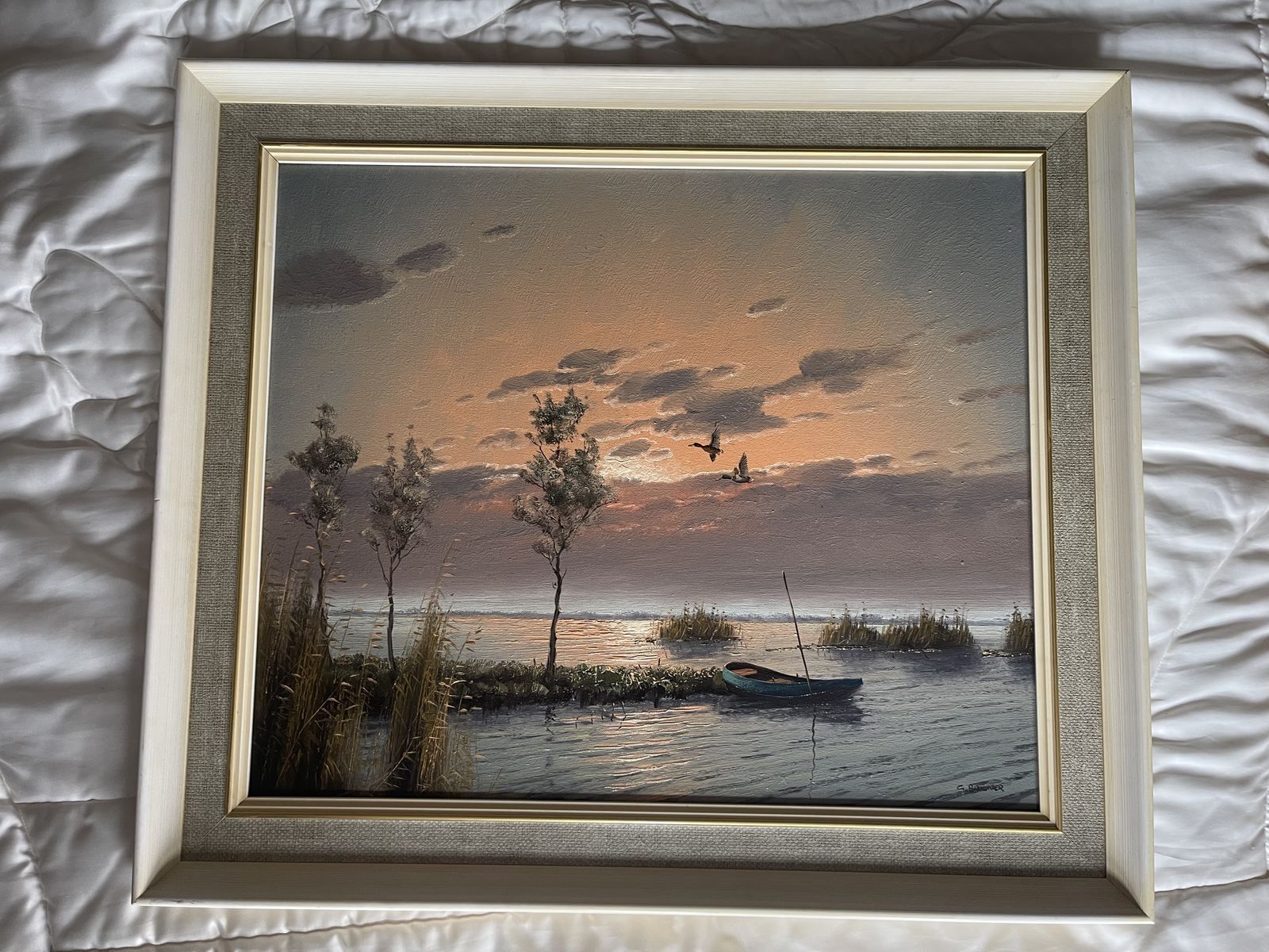 Lake At Akersloot Oil On Canas By Gerald Brouwer (B. 1938)