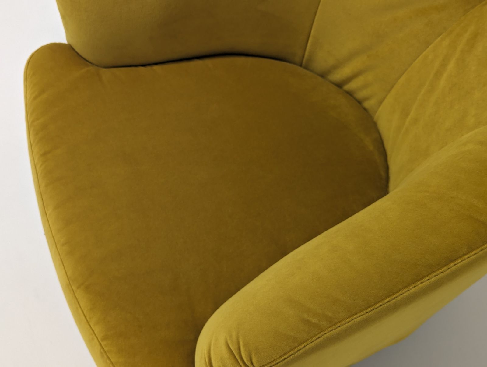 299.98 Golden Velvet Yellow Armchair photo