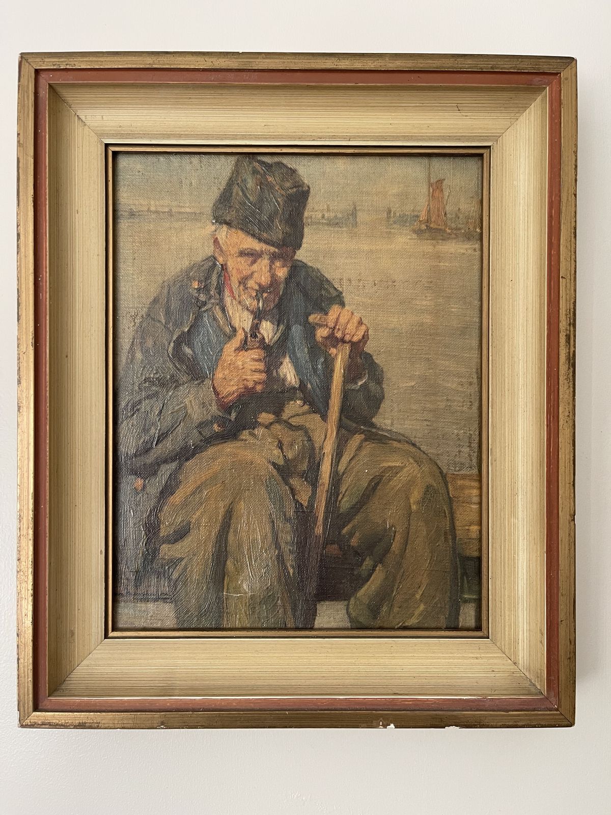 Oil On Canvas, Man From Volandam By W Van Nieuwendan 1920's'