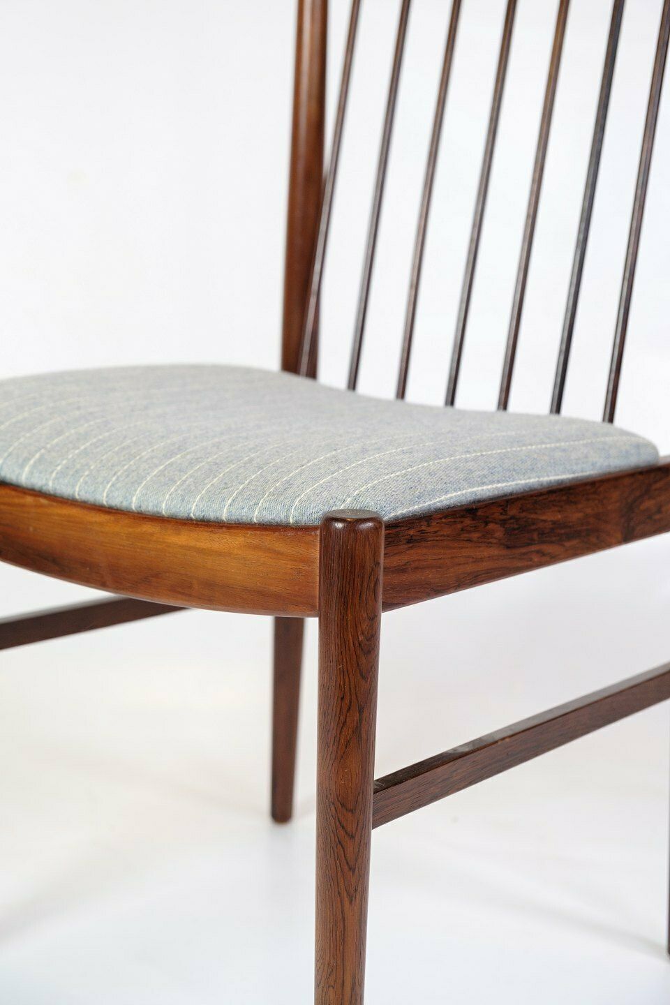 Set Of 8 Dining Charis Model 422  In Rosewood & Gray Fabric By Arne Vodder From 1960s photo Furniture