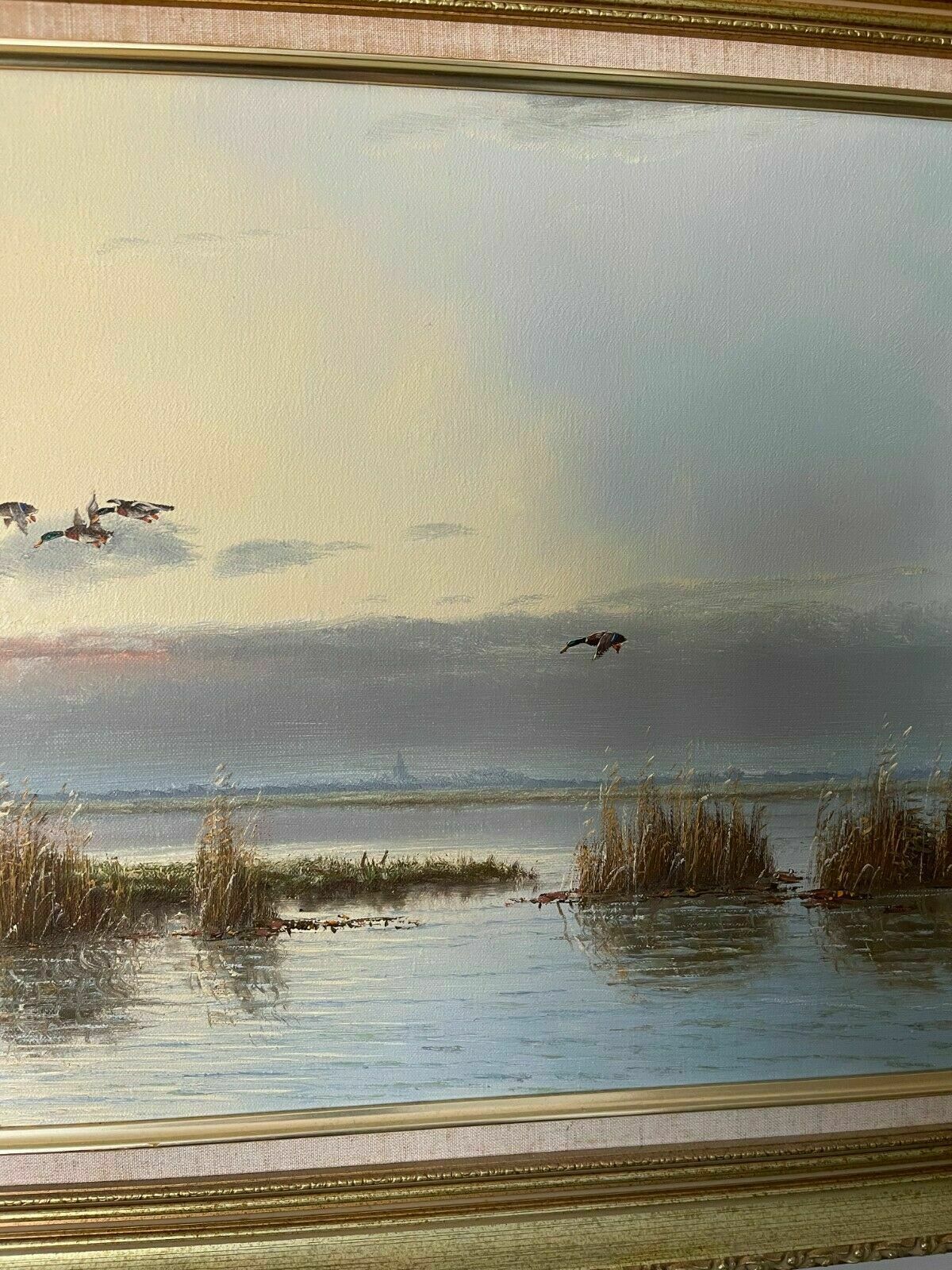 Ducks Flying Over Marshland By Gien Van De Velde (Gien Brouwer) photo vinterior