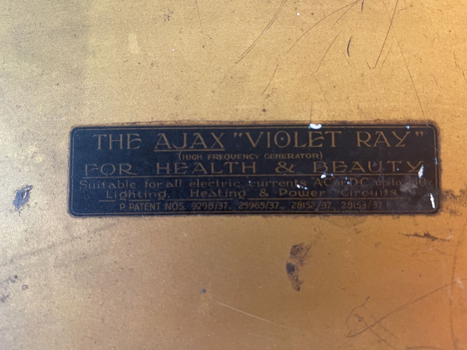 Antique 1920's Ajax Violet Ray Machine photo furniture