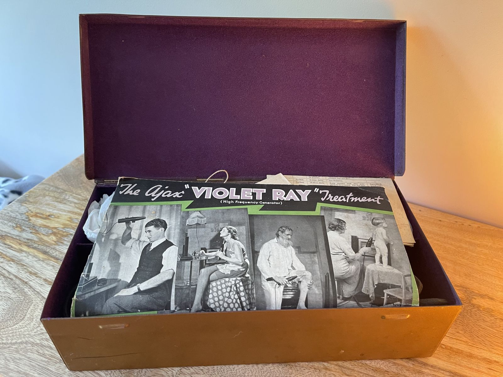 Antique 1920's Ajax Violet Ray Machine photo for sale