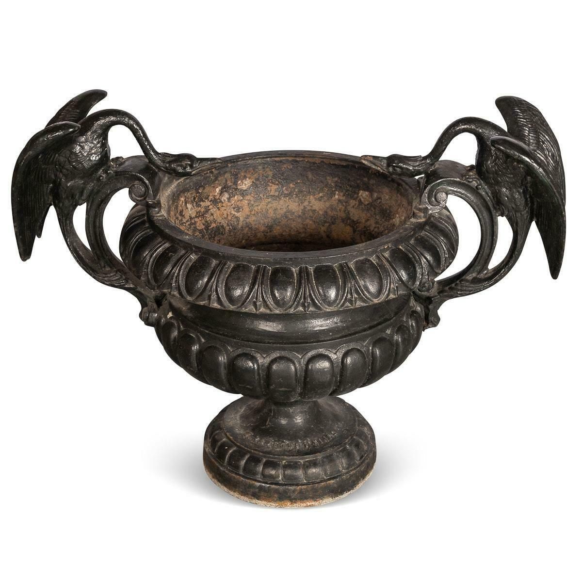 20th Century Set Of 4 Cast Iron Jardinieres, S Zamboni E Hijos, Argentina C.1900 photo for sale