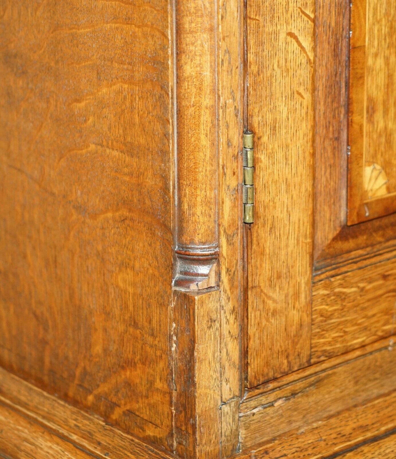 Exquisite Antique 1800 Sheraton Inlaid Housekeepers Cupboard Wardrobe Drawers photo vintage