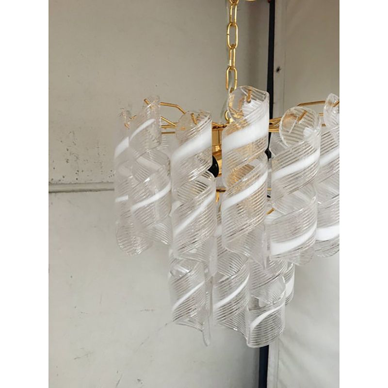 photo furniture Murano Glass Chandelier "Virgola" Made In Italy Venini Style