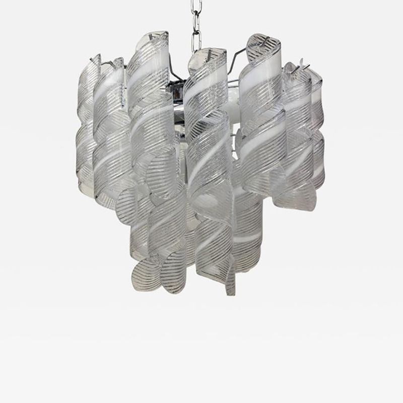 photo furniture Murano Glass Chandelier "Virgola" Made In Italy Venini Style