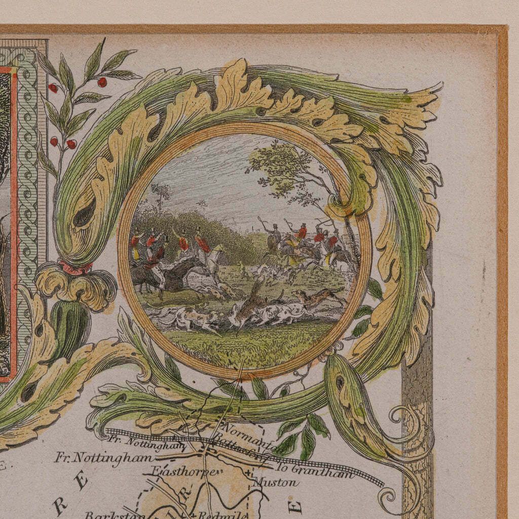 photo for sale Antique Leicestershire Map, English, Framed Cartographic Interest, Victorian