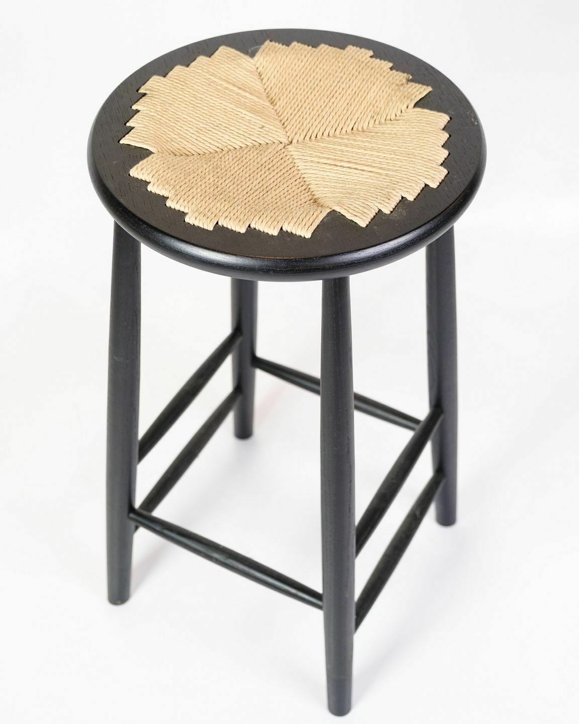 Bar Chair Model J165b In Black Lacquered Wood  By Jørgen Bækmark  For Fdb Furniture